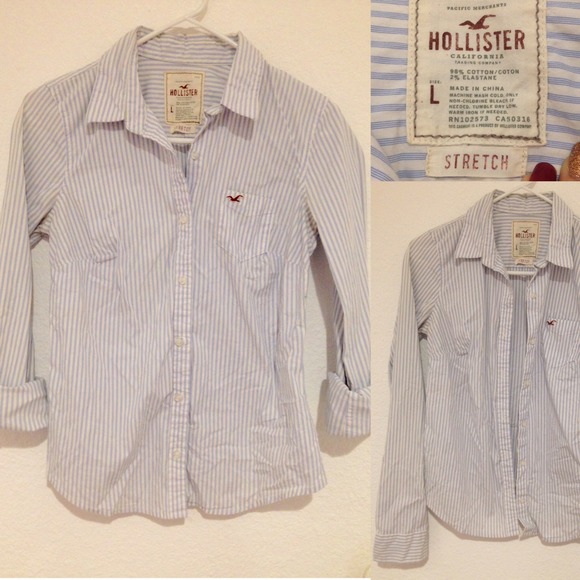 Blue stripe flannel