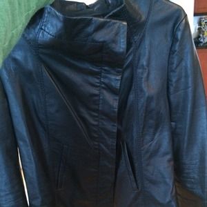 BCBG Maxazria black leather Drea jacket
