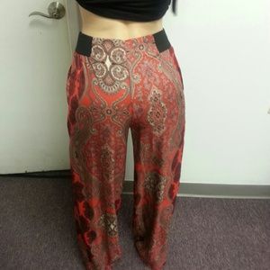 Zara high waist silky pants