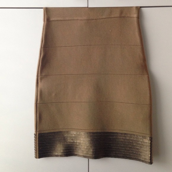 Bebe sequin bandage skirt