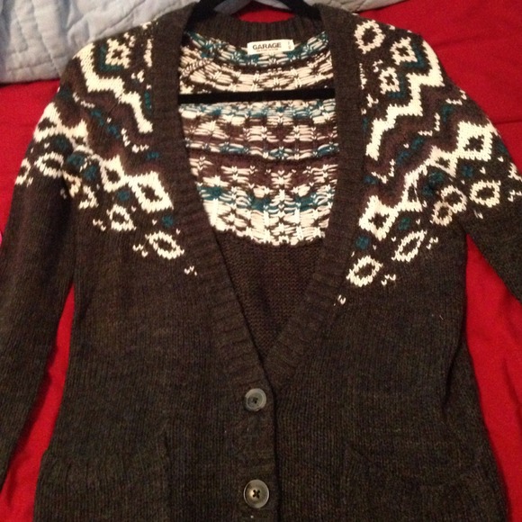 Garage sweater button cardigan