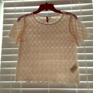 divided by h&m see through paisley top