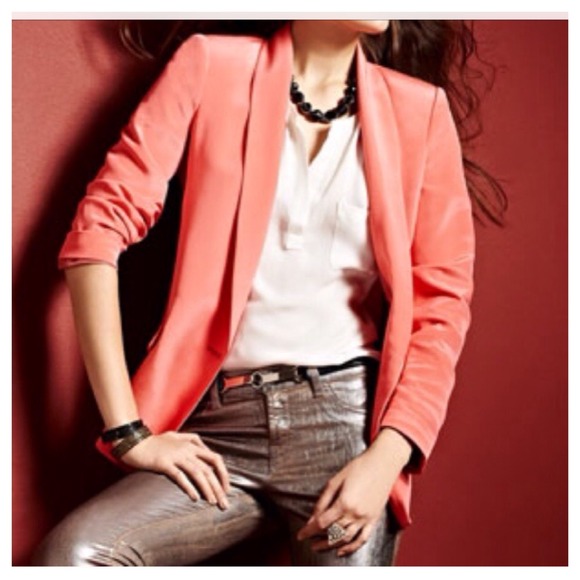 Truth and pride Jackets & Blazers - HOST PICK 🎉 Coral silk blazer - Truth and Pride