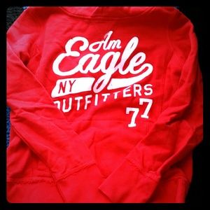 American Eagle bright red hoodie size small