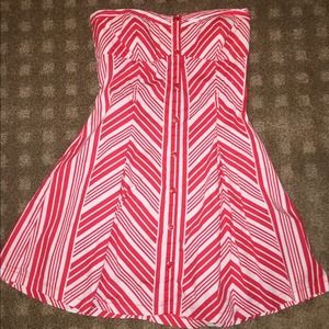 Cute retro style dress, candy apple red and white