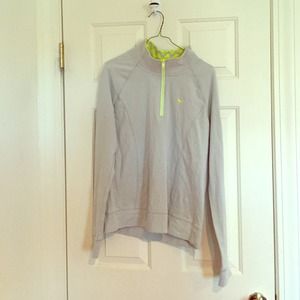 Gray and yellow PINK by VS yoga & yellow 1/4 zip