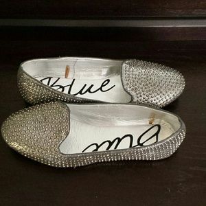Studded silver flats