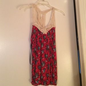 Knit floral print top