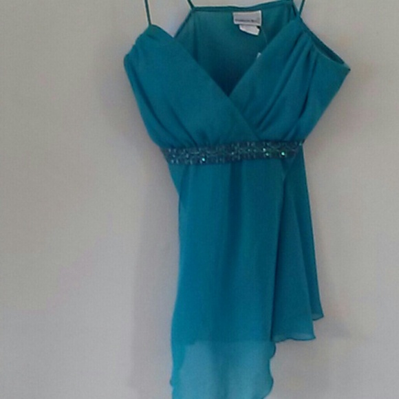Teal spaghetti strap top