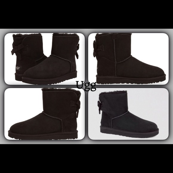 Authentic black mini bailey boots with bow - Picture 3 of 4