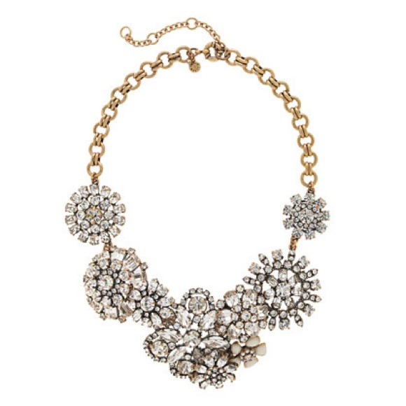 J. Crew Jewelry - J. Crew crystal flower lattice necklace