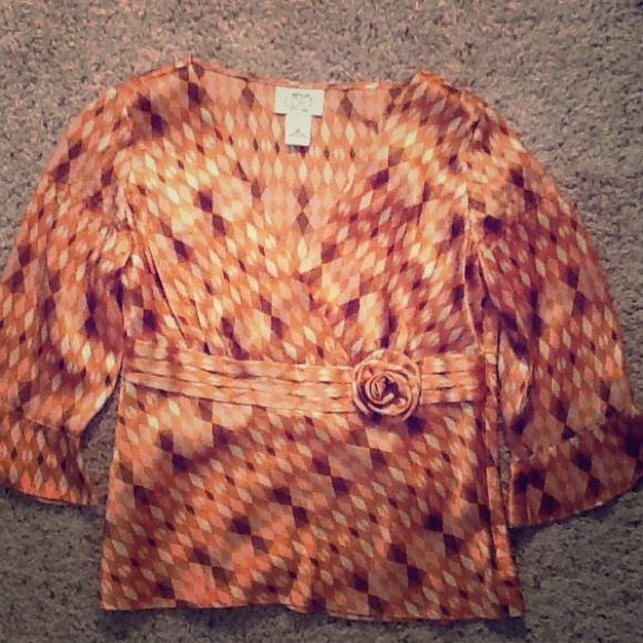 Empire waist silk blouse