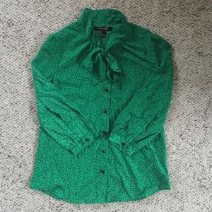 Forever 21 Green Button Up Blouse