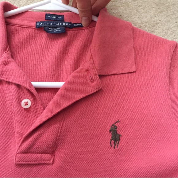 Coral Ralph Lauren Polo with brown pony
