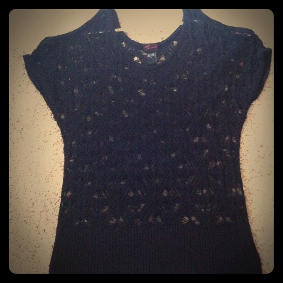 Black mesh shirt
