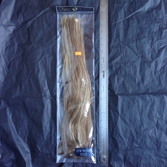 Real hair clip in extension 18" - Picture 3 of 4