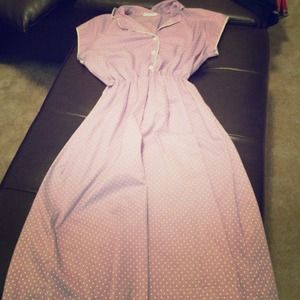 Vintage purple polka dot dress