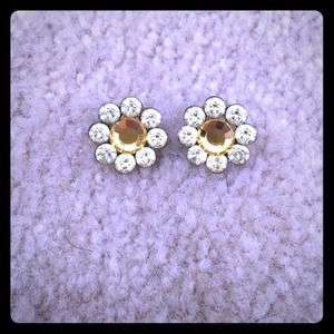 🌼Tartina Tarantino real crystal flower earrings!