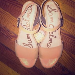 Nude Sam Edelman platform wedges