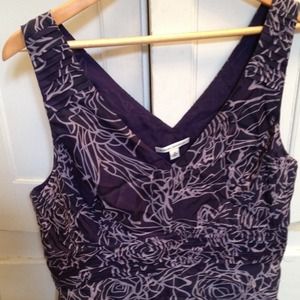 Banana Republic 100% silk purple top Sz 14