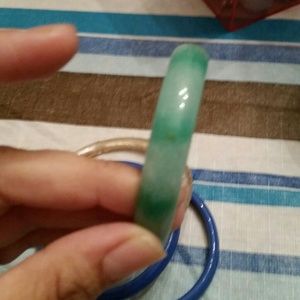 Green bangle bracelet