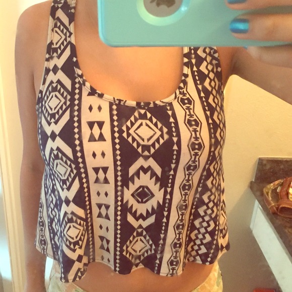 Crop Top Tribal Print with a Open Back Design