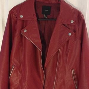 JUST REDUCED OFFERS WELCOME Red Pleather Jacket!