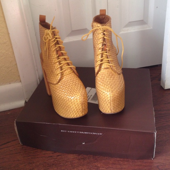Lana Woven Mustard Platforms