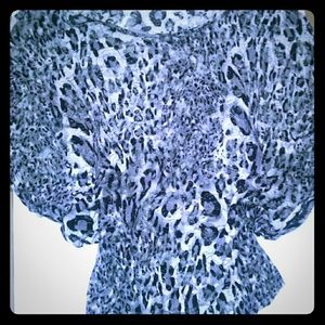 White Leopard Lace Top