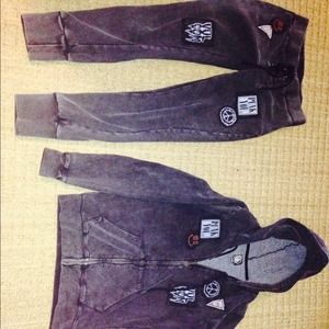 Volcom sweat outfit and Joes Jeans