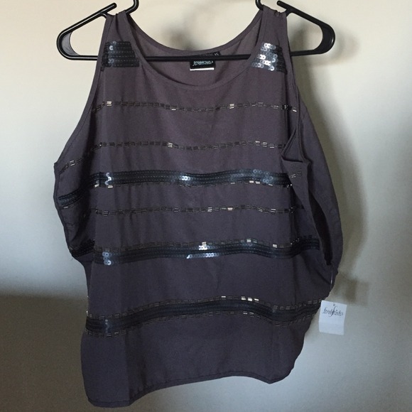 NWT Beaded Open-Shoulder Top - Picture 2 of 4