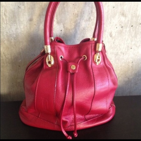 Red Leather Handbag - Picture 1 of 4