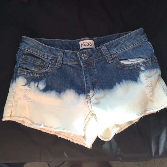Acid wash shorts