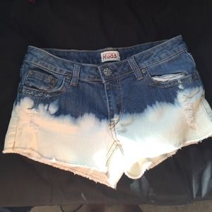 Acid wash shorts