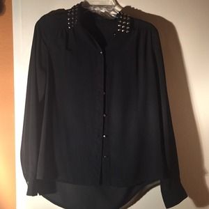Black Chiffon Shirt