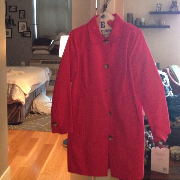 Worn once magenta spring pea coat