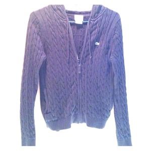 Black hooded Lacoste Sweater