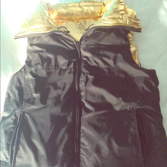 Ralph Lauren reversible down vest black/gold