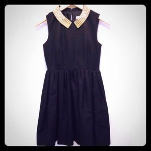 Kate Spade Laurence Dress Black Studded Collar