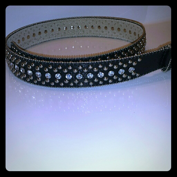 Black Silver Studded belt