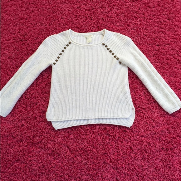 Knitted white sweater with studs💌