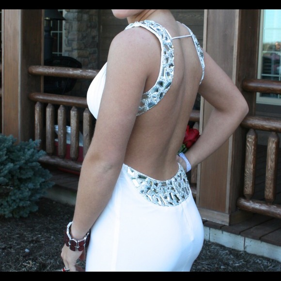 Sherri Hill White Prom Dress size 4 - Picture 1 of 4