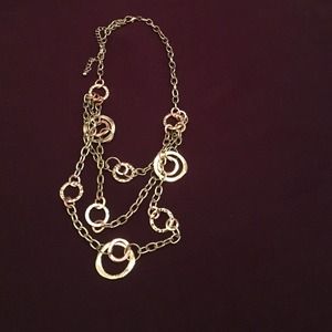 Three layer two tone necklace