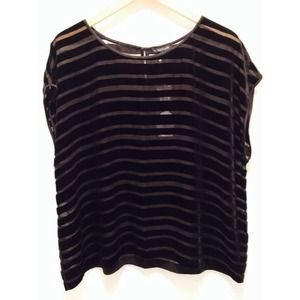 Eileen Fisher velvet burnout ballet no cap-Slv top