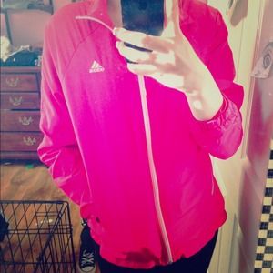 Pink windbreaker jacket