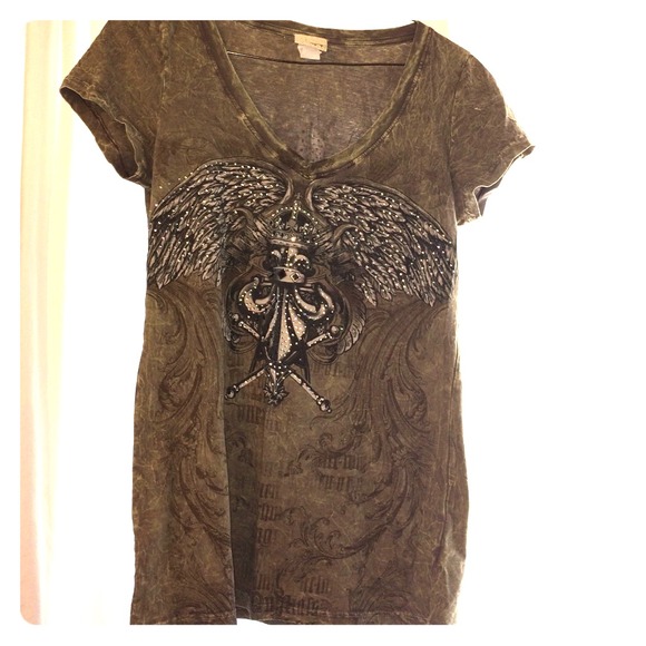 Brown Daytrip BKE buckle embellished t-shirt
