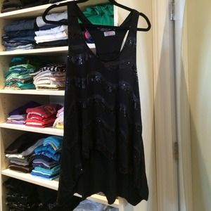 Body language sequin top