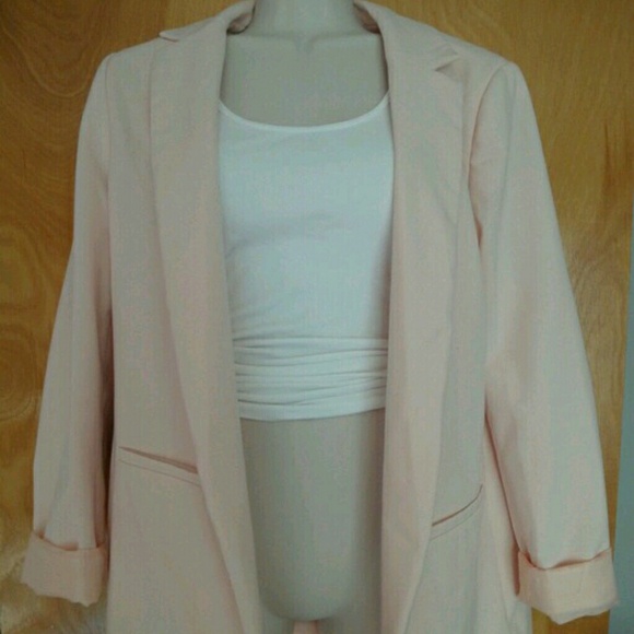 Pink boyfriend blazer