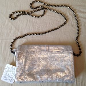 Free people silver purse NWT