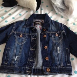 small dark wash with fray